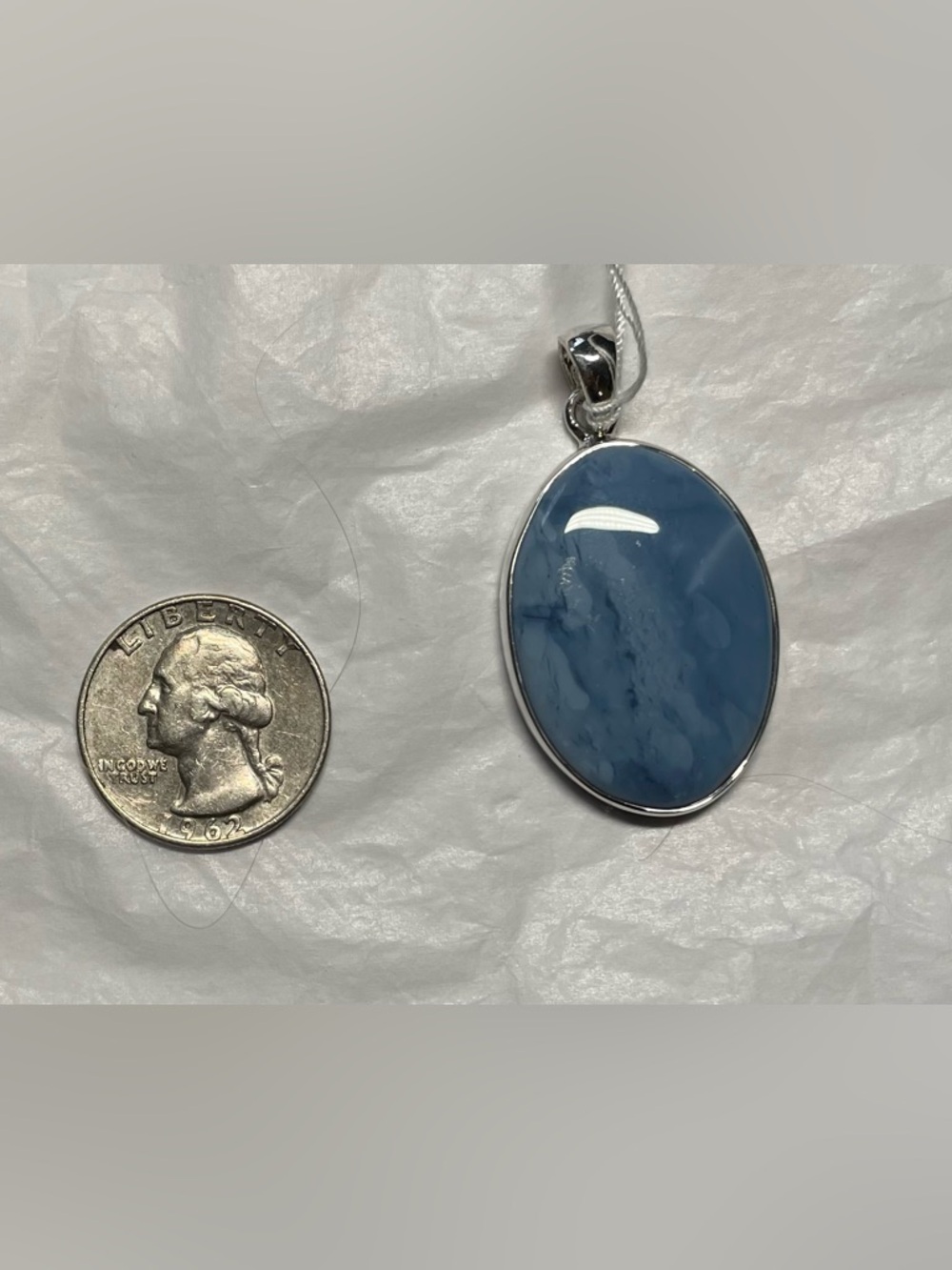 Blue opal pendant